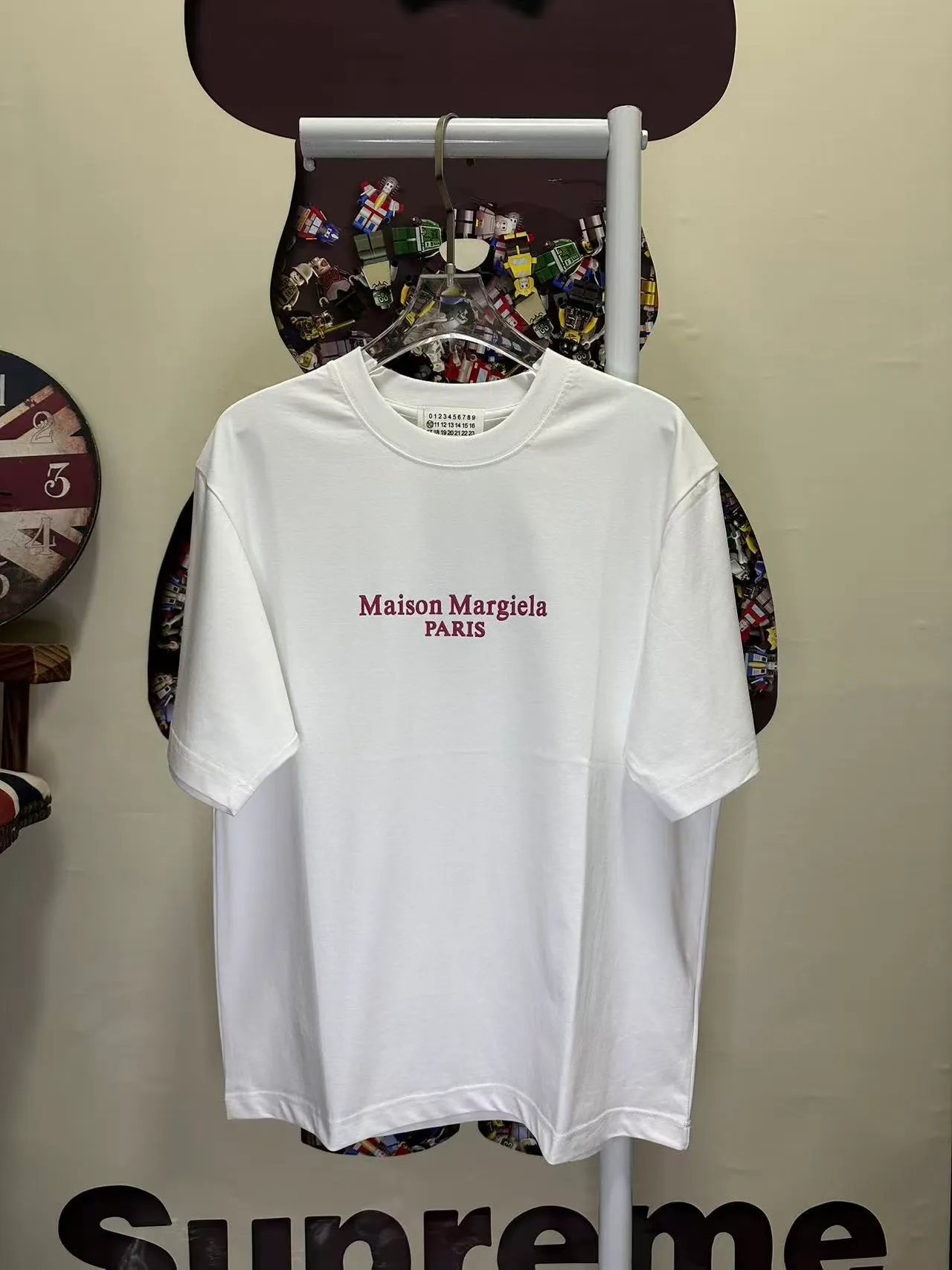 L 26892#P90💰martin mariela mm 6 24ss T ： 280 2*2 300g Color Change Classic logo Same Style ：Black White SIZE：S-XXL